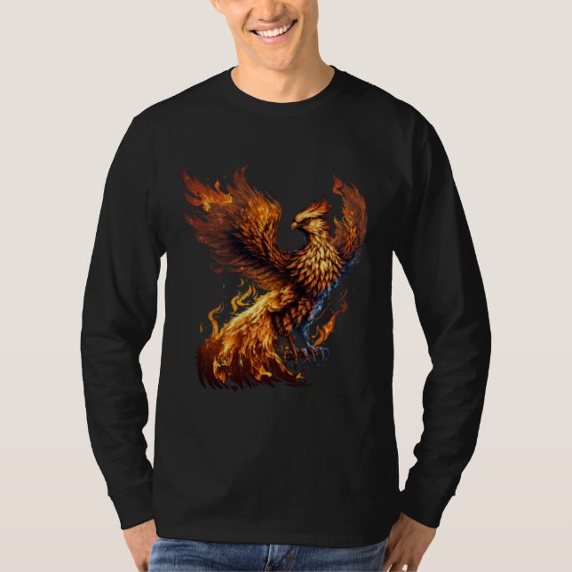 Phoenix Rising From Ashes Resurrection Rebirth New T-Shirt (Front)