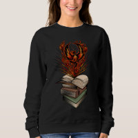 Phoenix Rising From Books Flames Fantasy Magical