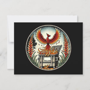 Phoenix Rising from the Dumpster Fire Ashes Postcard