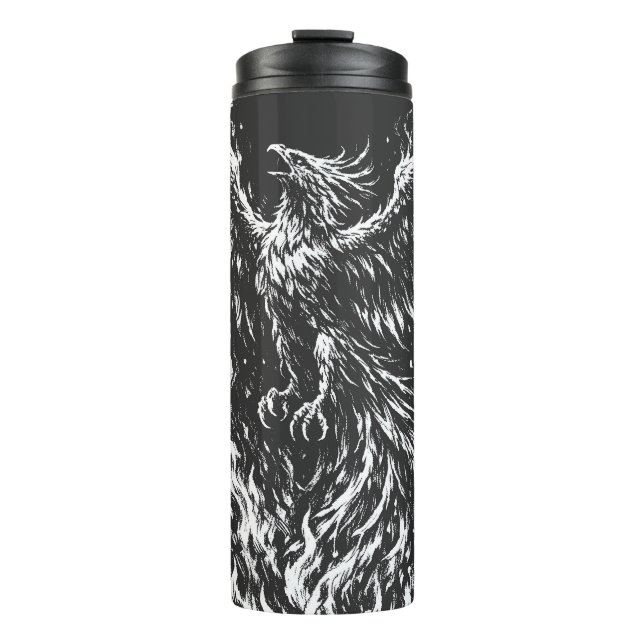 Phoenix Rising From the Flames by BurnsInHell Thermal Tumbler (Front)