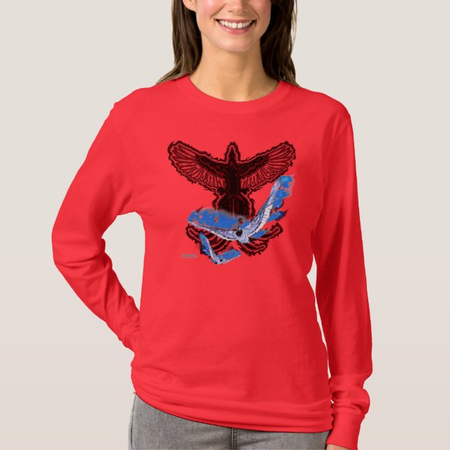 Phoenix Rising II Ladies Long Sleeve Shirt (Front)