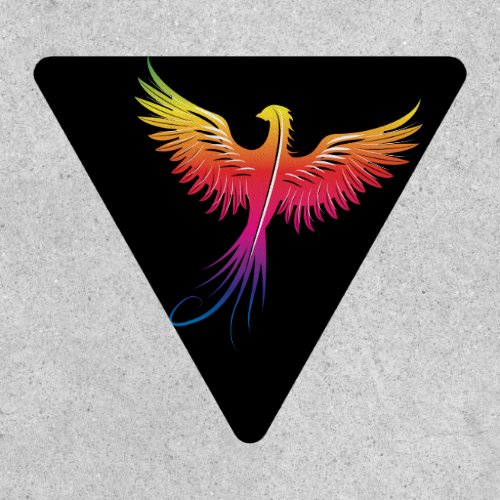 Phoenix rising in bright colors patch