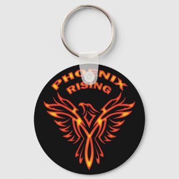 Phoenix Rising Keychain by dgpaulart at Zazzle