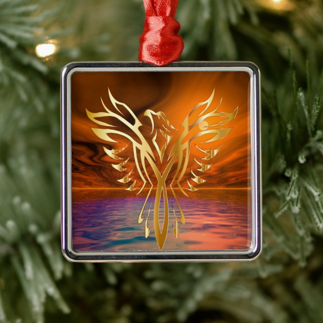 Phoenix Rising Metal Ornament (Tree)