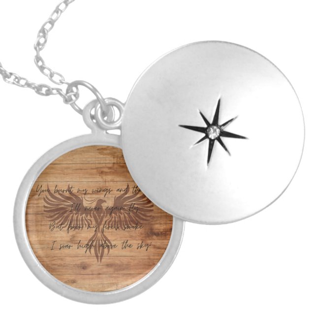 Phoenix Rising | Motivation  Locket Necklace (Front)