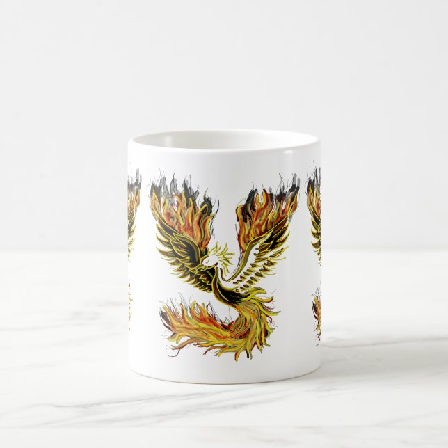 Phoenix Rising – Mythical Bird of Fire & Rebirth  Coffee Mug (Center)