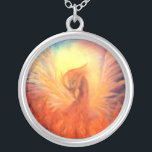 Phoenix Rising Necklace<br><div class="desc">A beautiful necklace depicting The Phoenix rising. Created from the original oil painting of Visionary Artist, Marina Petro.</div>