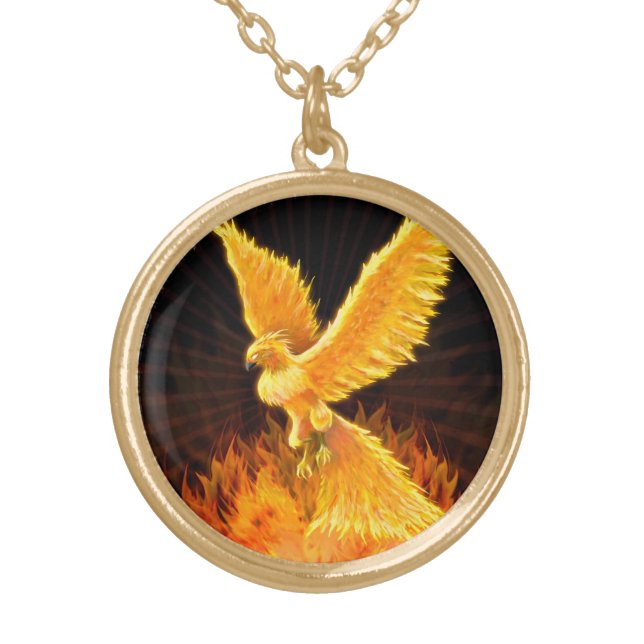 Phoenix Rising Necklace / Locket Jewelry (Front)