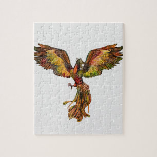 Phoenix Rising - on canvas Jigsaw Puzzle