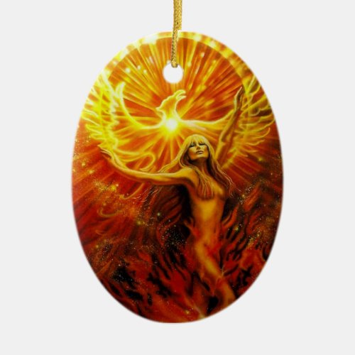 Phoenix Rising Ornament by Lisa Iris