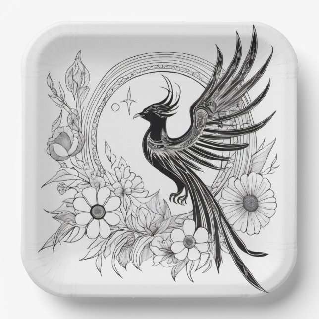 Phoenix Rising Paper Plates (Front)