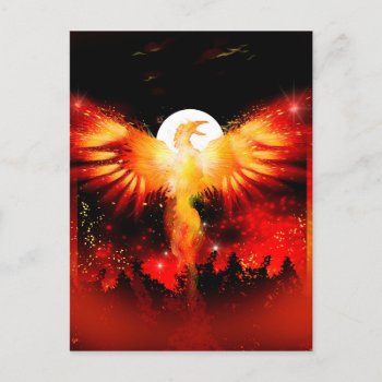 Phoenix Rising Postcard by Digital_Attic_95 at Zazzle