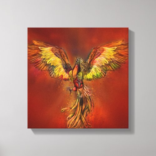 Phoenix Rising _ red sky Canvas Print
