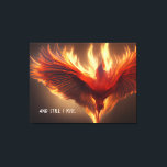 Phoenix Rising Support Inspiring Strength Canvas Print<br><div class="desc">Phoenix Rising Inspiring Strength, Support and Encouragement Wall Art. For someone who need some support or has been going through a rough time as the phoenix rising from the ashes is a very inspirational design. Let them know to never give up hope and that they are a survivor destined to...</div>