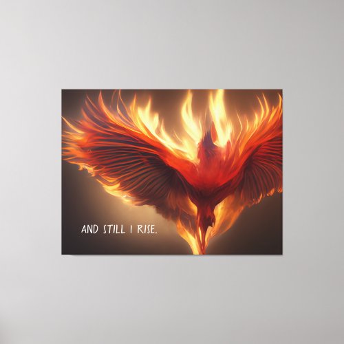 Phoenix Rising Support Inspiring Strength Canvas Print