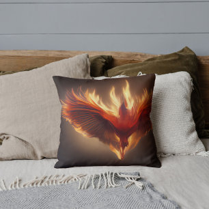 Phoenix Rising Support Inspiring Strength Throw Pillow