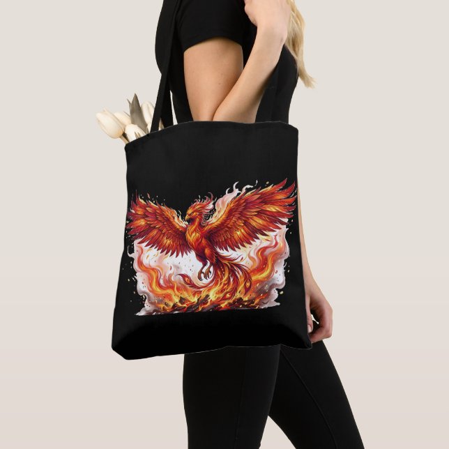Phoenix Rising Tote Bag (Close Up)