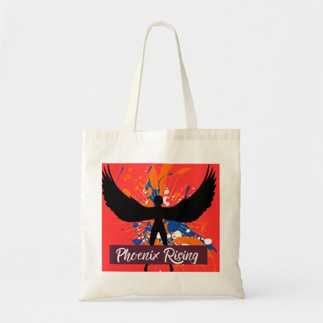 Phoenix Rising Tote Bag – Bold Canvas Tote (Front)