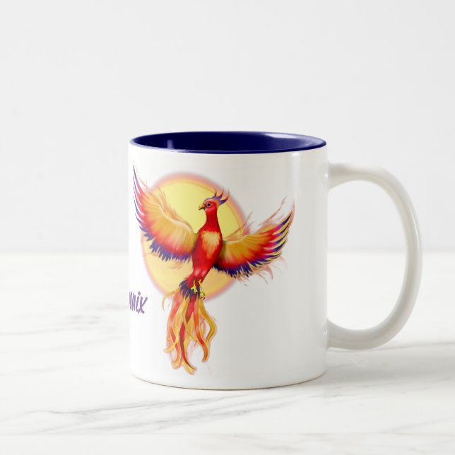 Phoenix Rising Two-Tone Coffee Mug (Right)