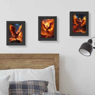 Phoenix Rising Wall Art Sets