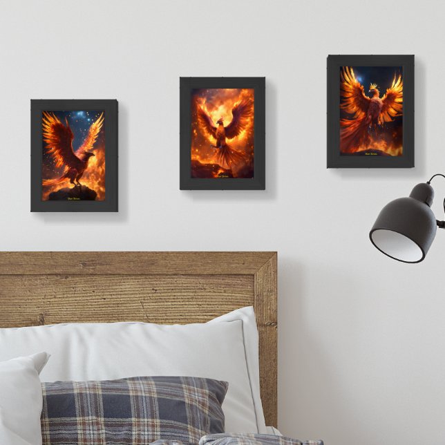 Phoenix Rising Wall Art Sets (Bedroom)