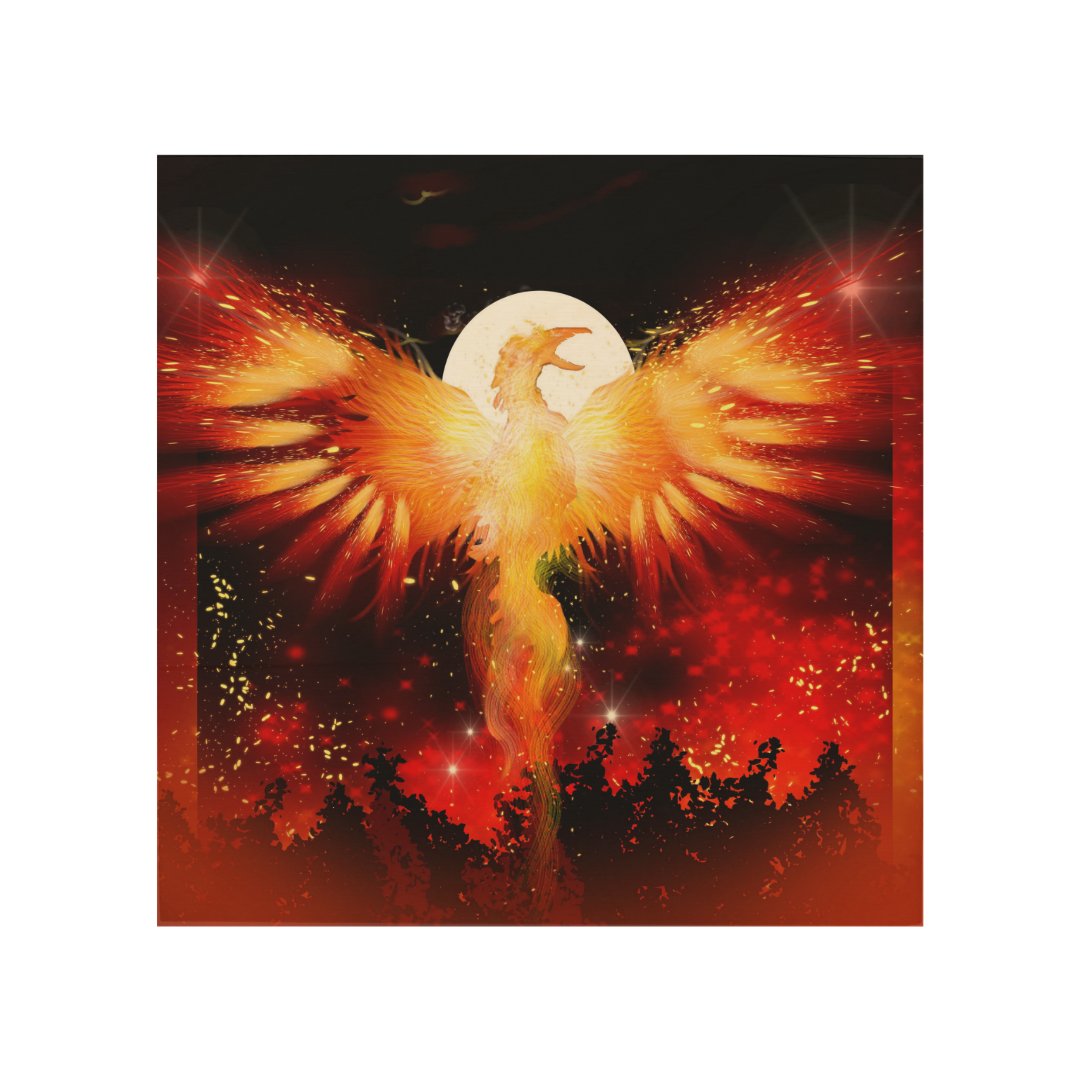 Phoenix Rising Wall Art(Wood) Wood Wall Art Zazzle