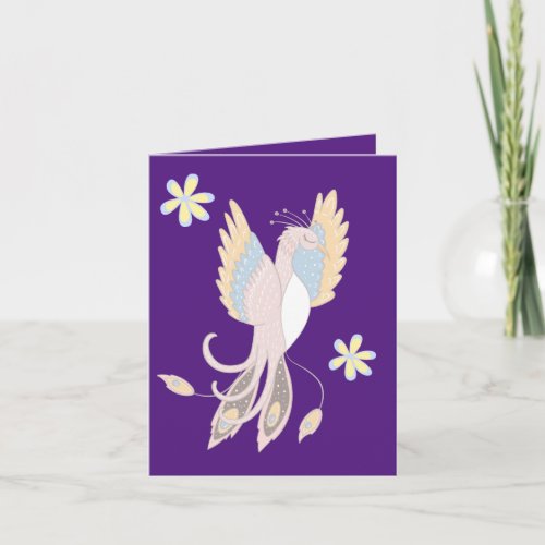 Phoenix Rising Whimsical Magical Friends Card
