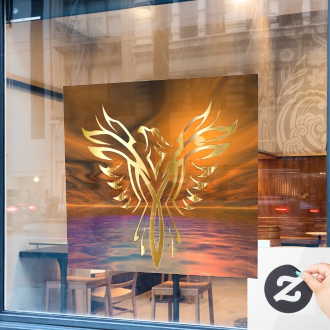 Phoenix Rising Window Cling (Cafe Window)
