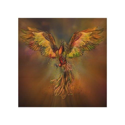 Phoenix Rising Wood Wall Art