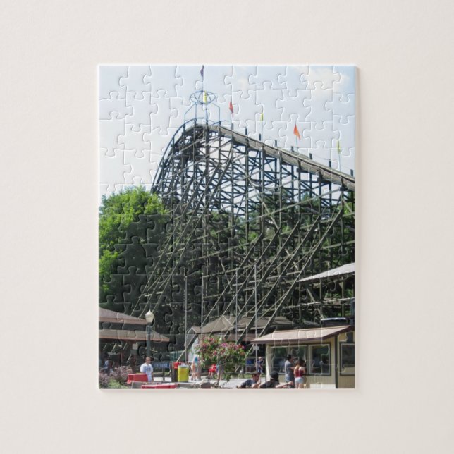 Phoenix Roller Coaster at Knoebels Jigsaw Puzzle (Vertical)
