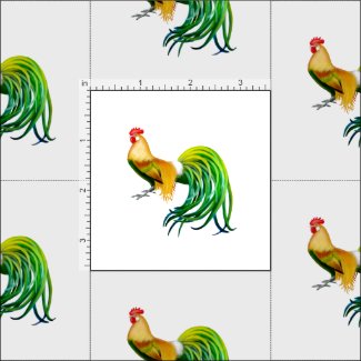Phoenix Rooster Chicken Fabric