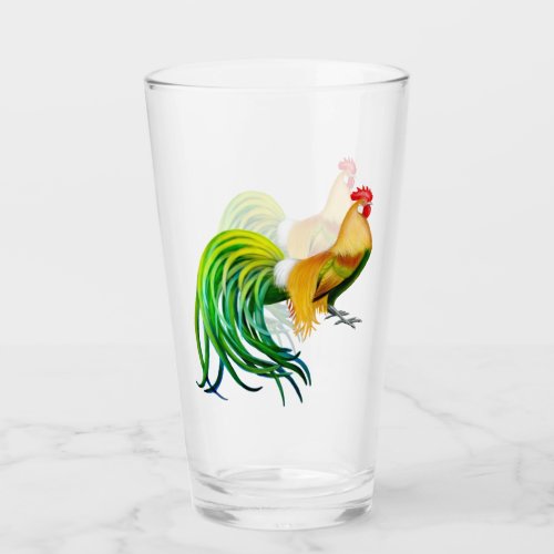 Phoenix Rooster Chicken Glass Tumbler