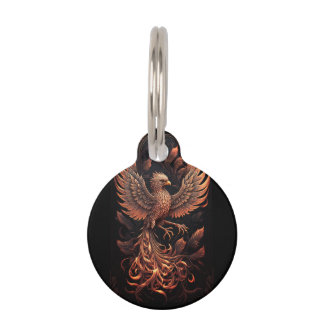 phoenix Round Pet Tag