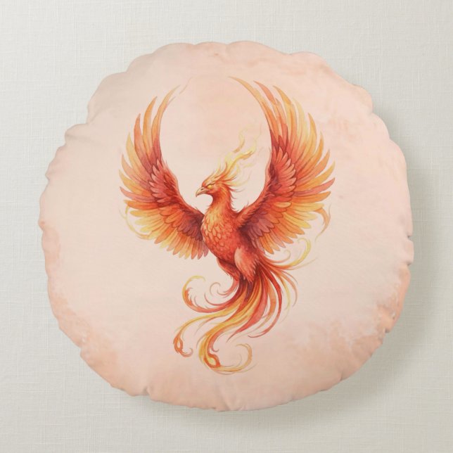 Phoenix Round Pillow (Front)