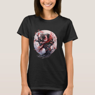 Phoenix Sakura Tree Fire Phoenix Bird Mythical Bir T-Shirt
