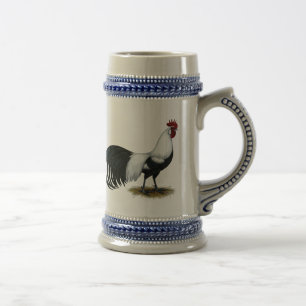 Phoenix: Silver Duckwing Rooster Beer Stein