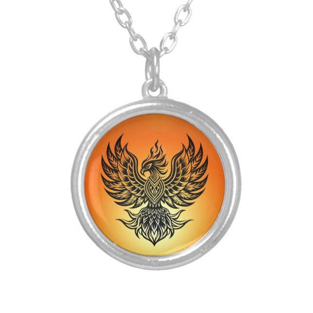 Phoenix Silver Plated Necklace (Front)