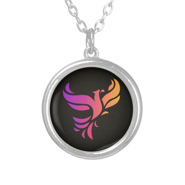 Phoenix Silver Plated Necklace (Front)