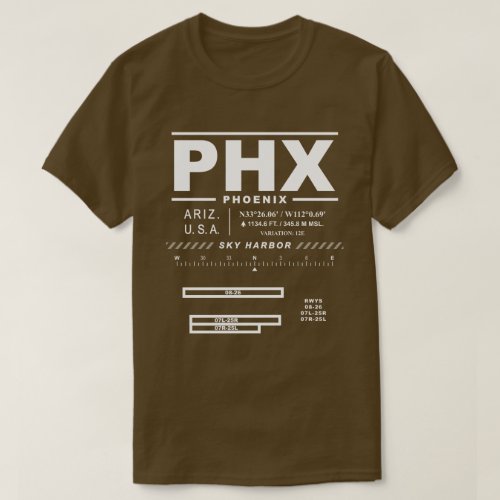 Phoenix Sky Harbor Intl Airport PHX T_Shirt