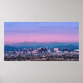 Phoenix Skyline Pink Twilight Poster