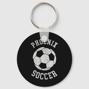 Phoenix Soccer Retro Distressed 90's Vintage  Keychain