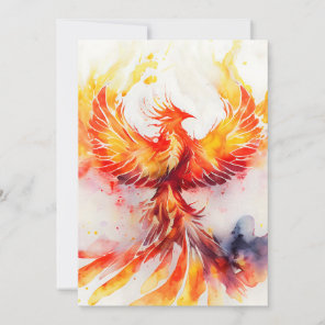 Phoenix Spreading it's Wings Rising from the Ashes Holiday Card