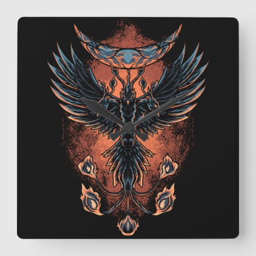 Phoenix Square Wall Clock