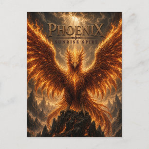 Phoenix Sunrise Spire Dark Cinema Postcard