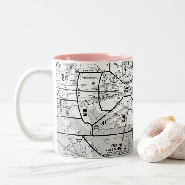 Phoenix TAC Chart Two-Tone Coffee Mug (With Donut)