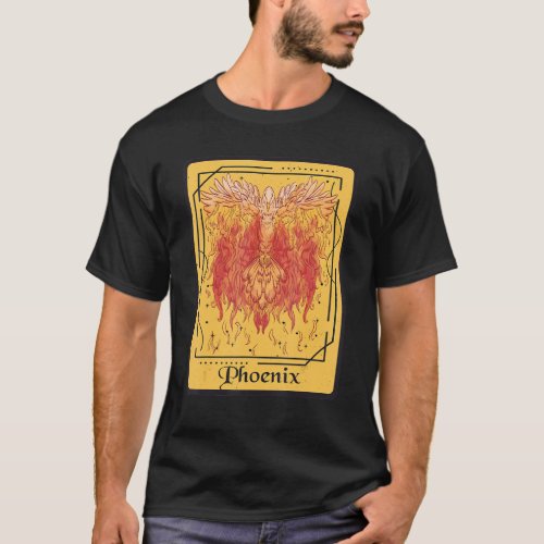 Phoenix Tarot Card Firebird Fantasy Rising from As T_Shirt