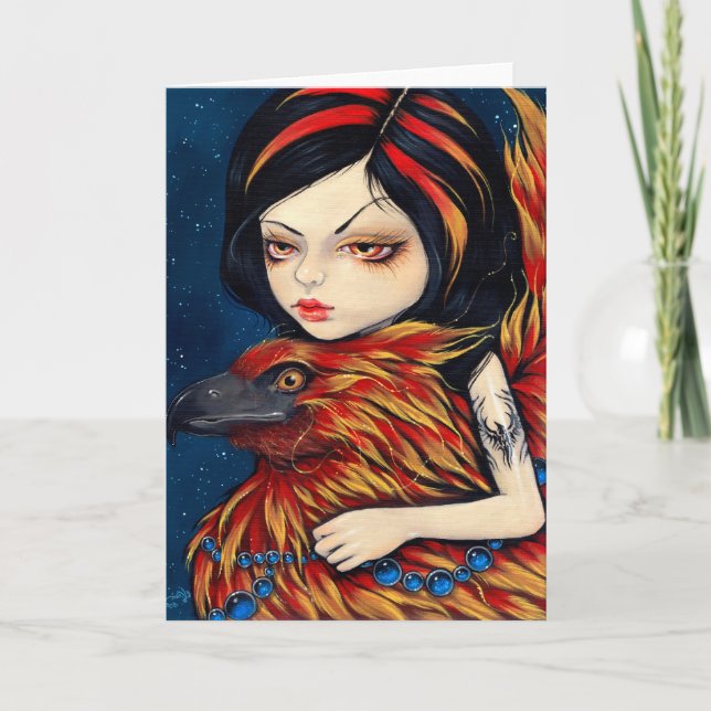 "Phoenix Tattoo" Greeting Card (Front)