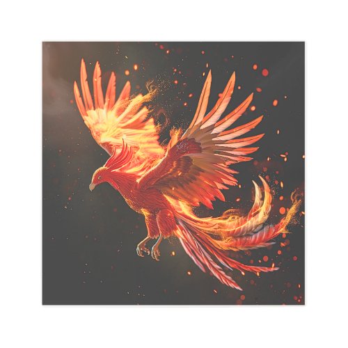 Phoenix the bird of good luck metal print
