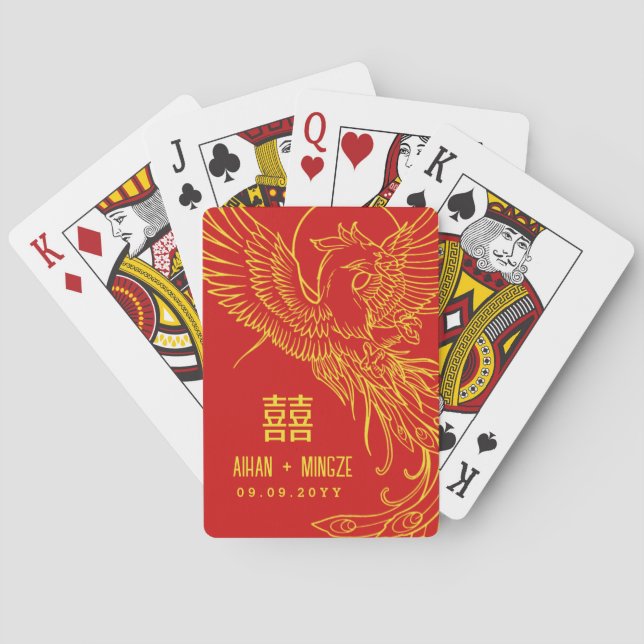 Phoenix Themed | Double Happiness Poker Cards (Back)