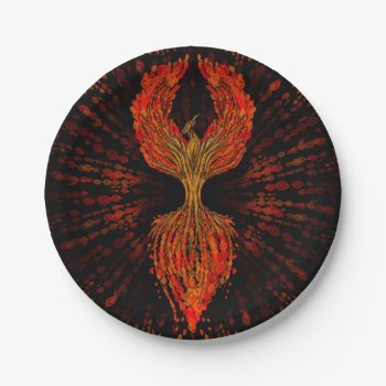 Phoenix Tree Of Life Paper Plates by LoveMalinois at Zazzle